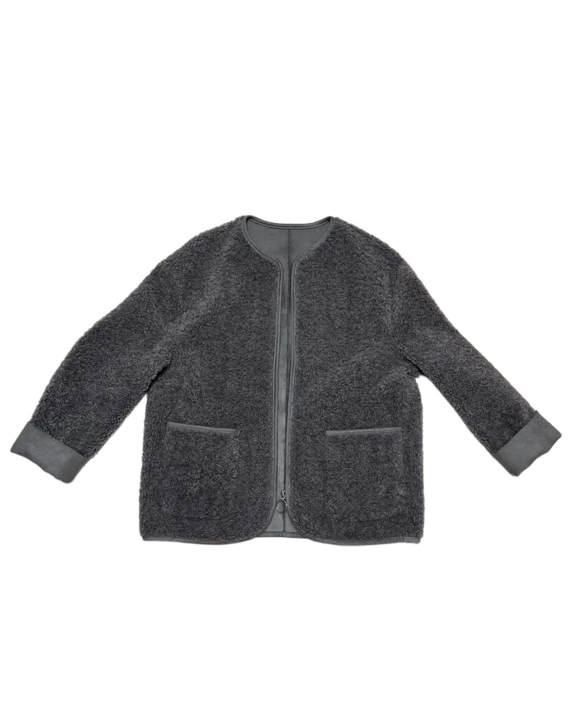 Gray fleece zip up 상품이미지1