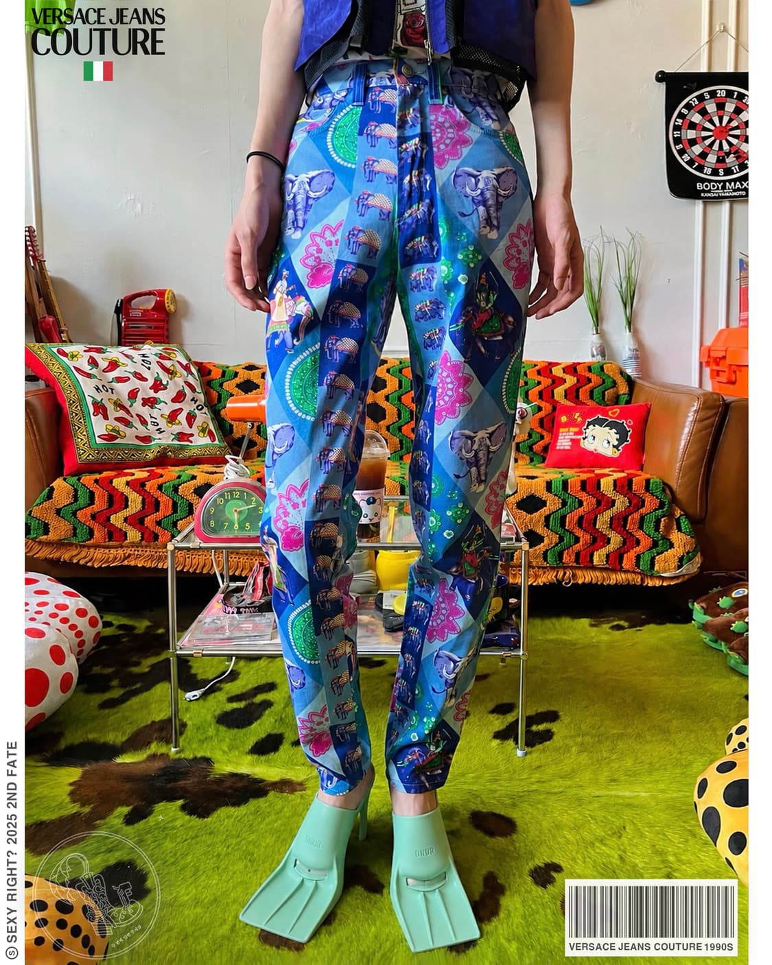 90s VERSACE Indian Elephant Pants 상품이미지1