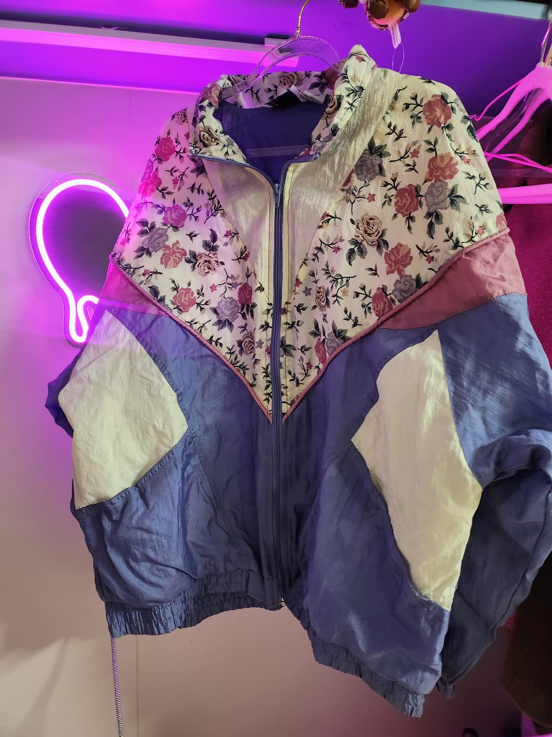 일본 빈티지 플라워 바람막이 자켓 상품이미지2