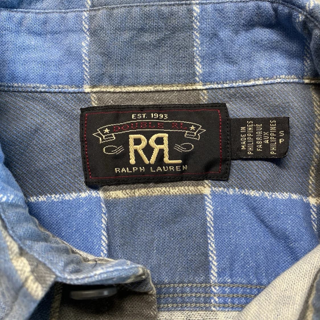 RRL 더블알엘 플래드 브러시 워크셔츠 블루 상품이미지3