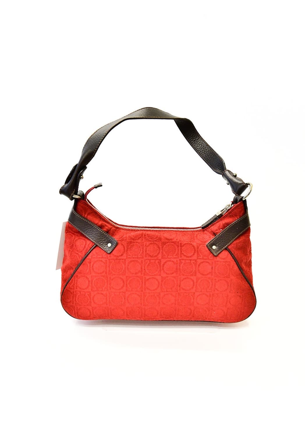 페라가모 스웨이드 레드 숄더백(정품) 상품이미지3