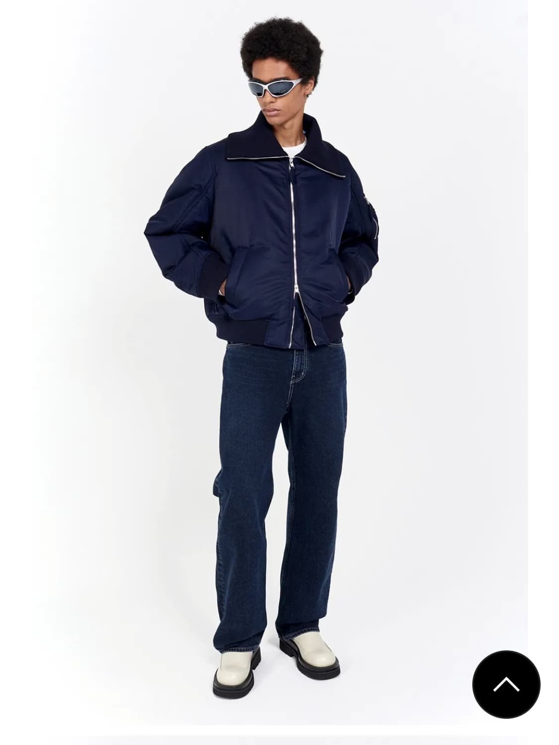 라벨아카이브 나일론 봄버 점퍼 블랙(2사이즈) 상품이미지2