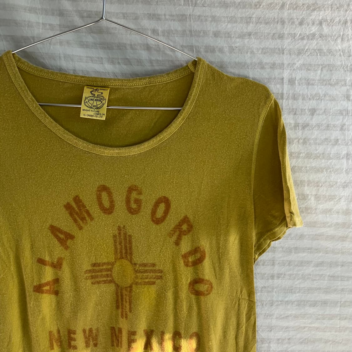 빈티지 옐로우 스티치 반팔 1013 y2k 스트릿 갸루 펑키 일본빈티지  상품이미지3