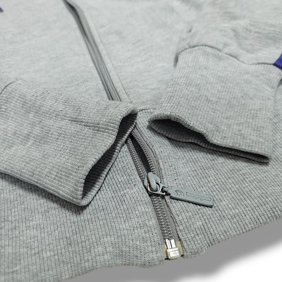 [90~95] 아디다스 그레이&바이올렛라인 우먼 3S 트레포일 후드집업 상품이미지7