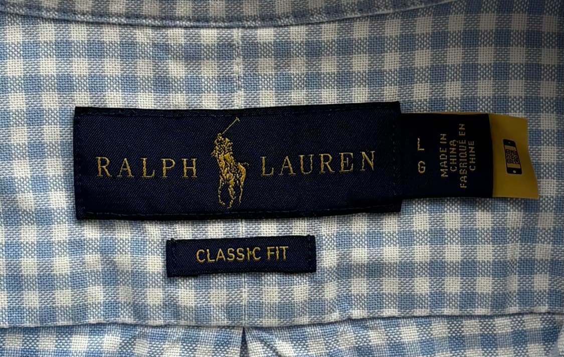 Polo 폴로랄프로렌 QR 체크 반팔 셔츠 상품이미지4