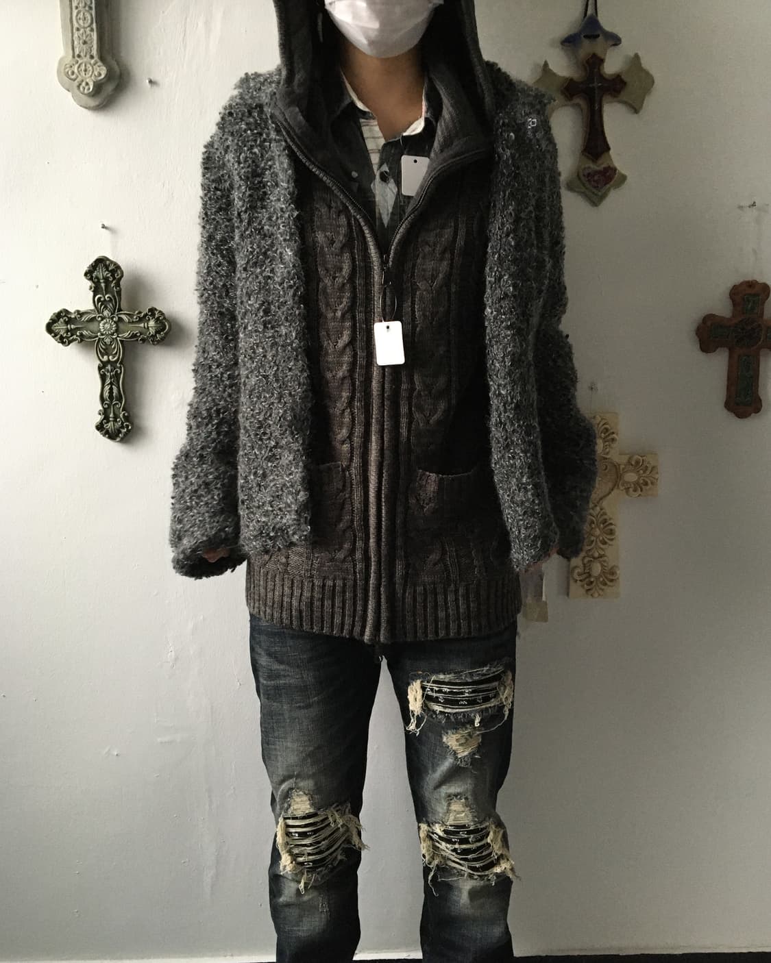 Mohair knit cardigan 상품이미지6