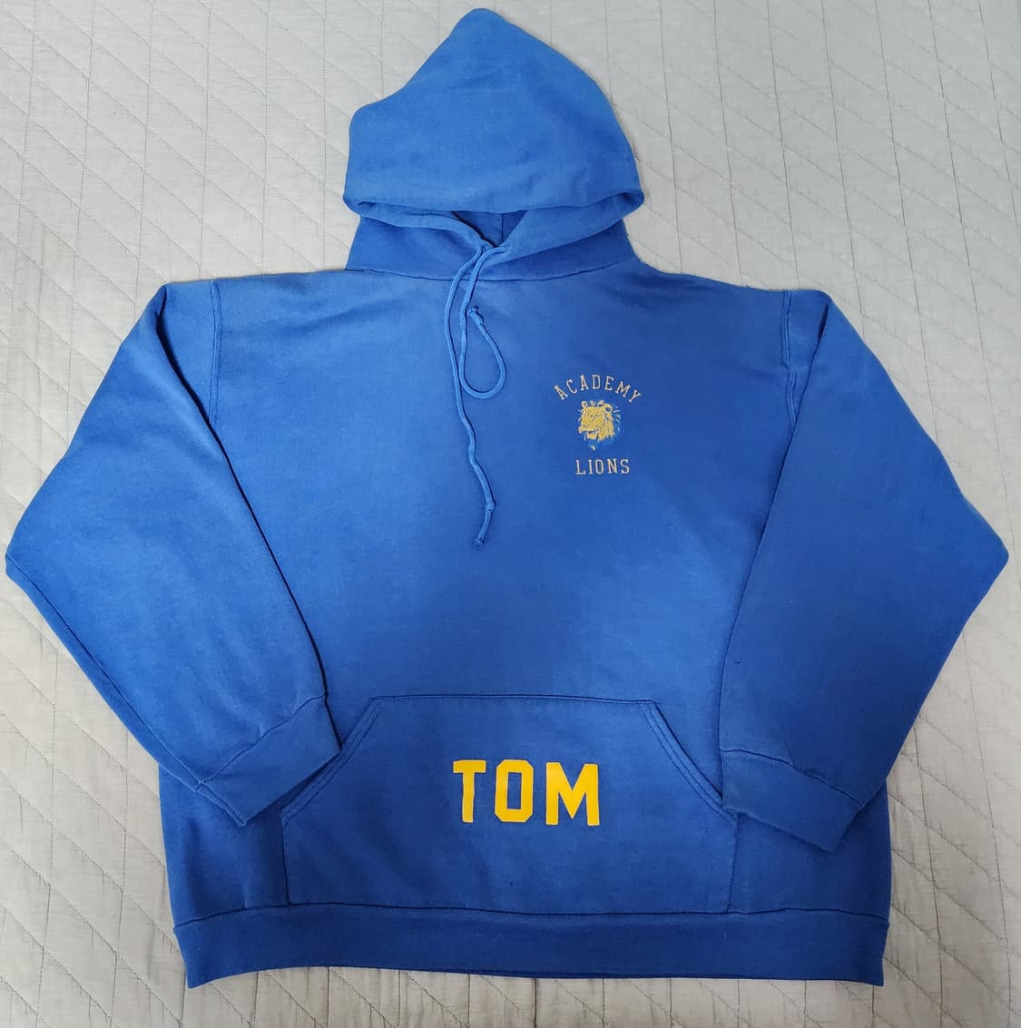 [XL] 80s 빈티지 러셀 애슬레틱 TOM 후디 후드티 페이디드 블루 상품이미지1