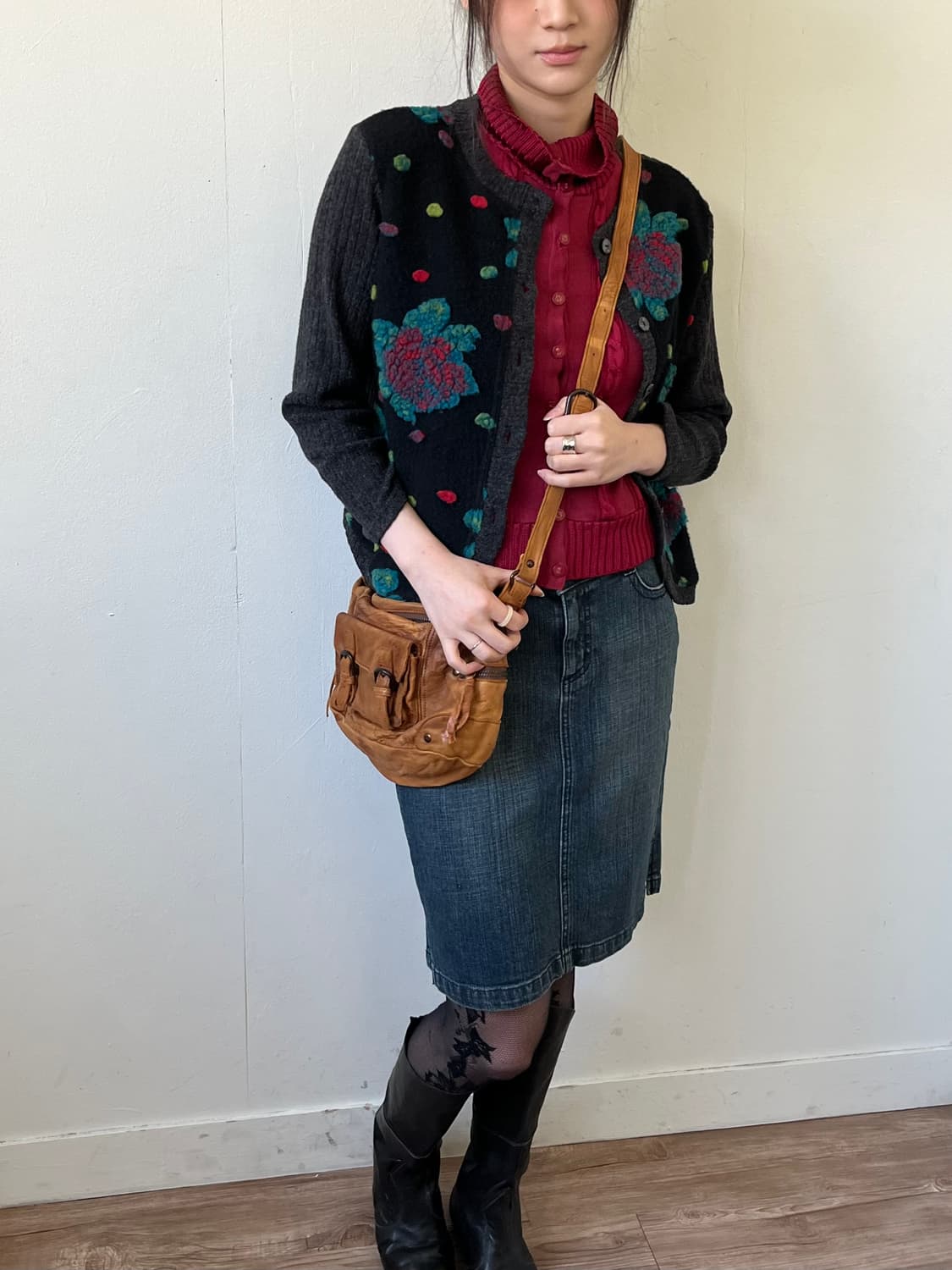 90’s go9 헌팅가죽 크로스백 상품이미지7