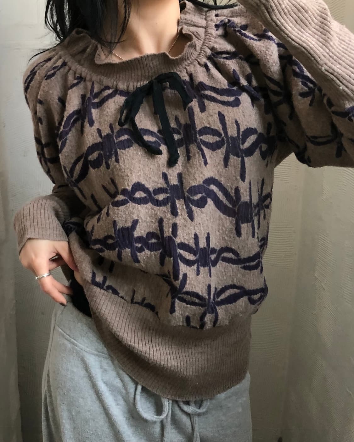 Vivienne Westwood 비비안웨스트우드 앵글로매니아 리본 니트 상품이미지1