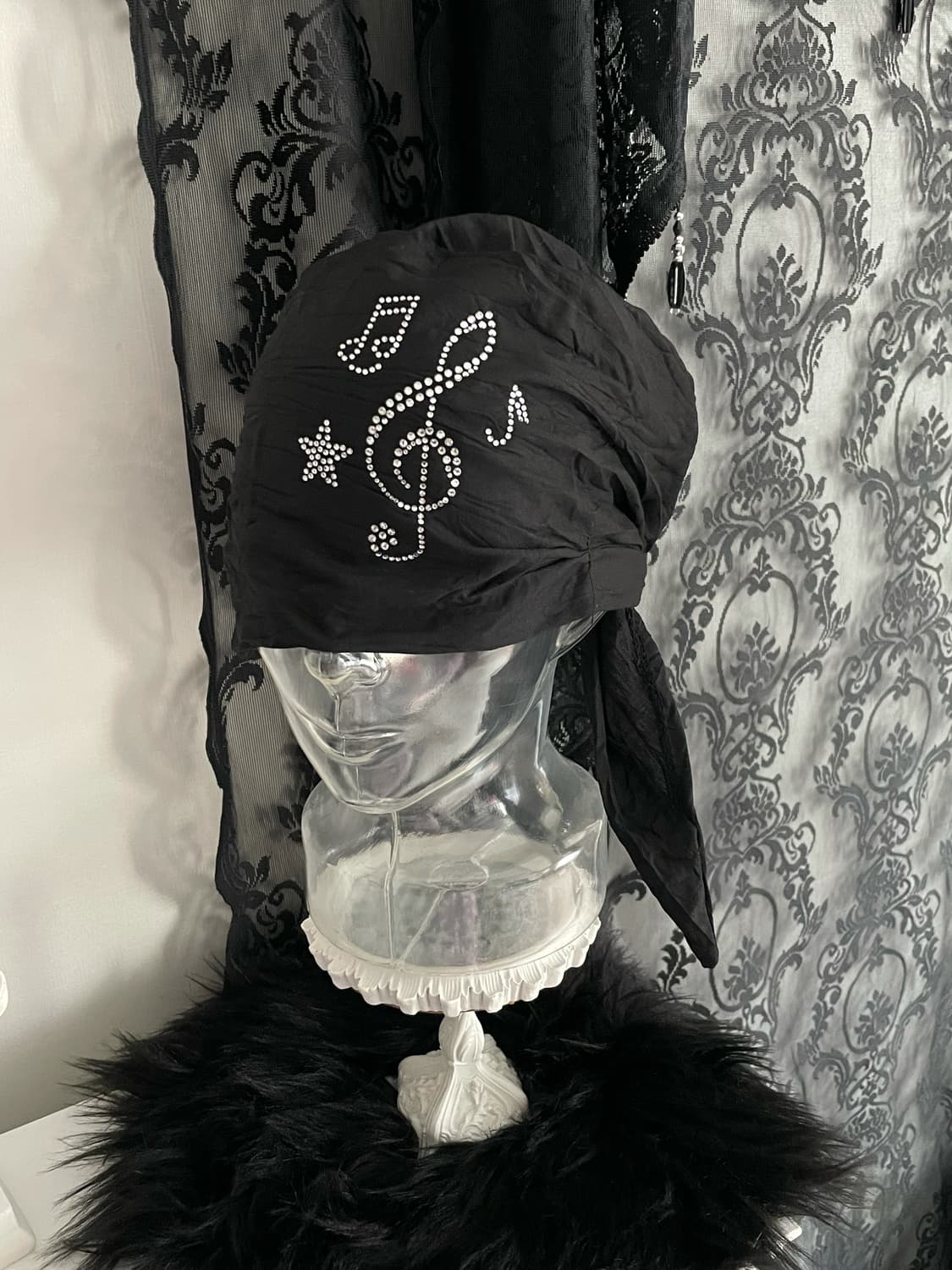 큐빅 음표 별 핫픽스 듀렉 헤어두건  상품이미지3