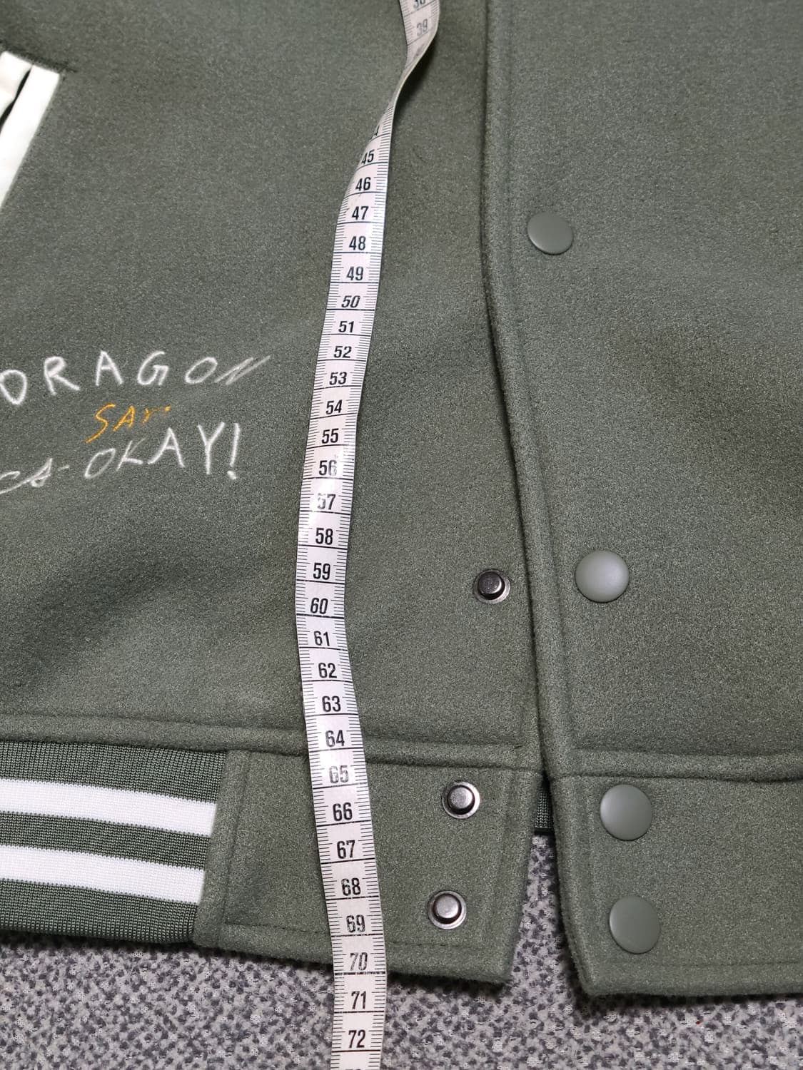 H&M 바시티 자켓 카키 L 상품이미지3