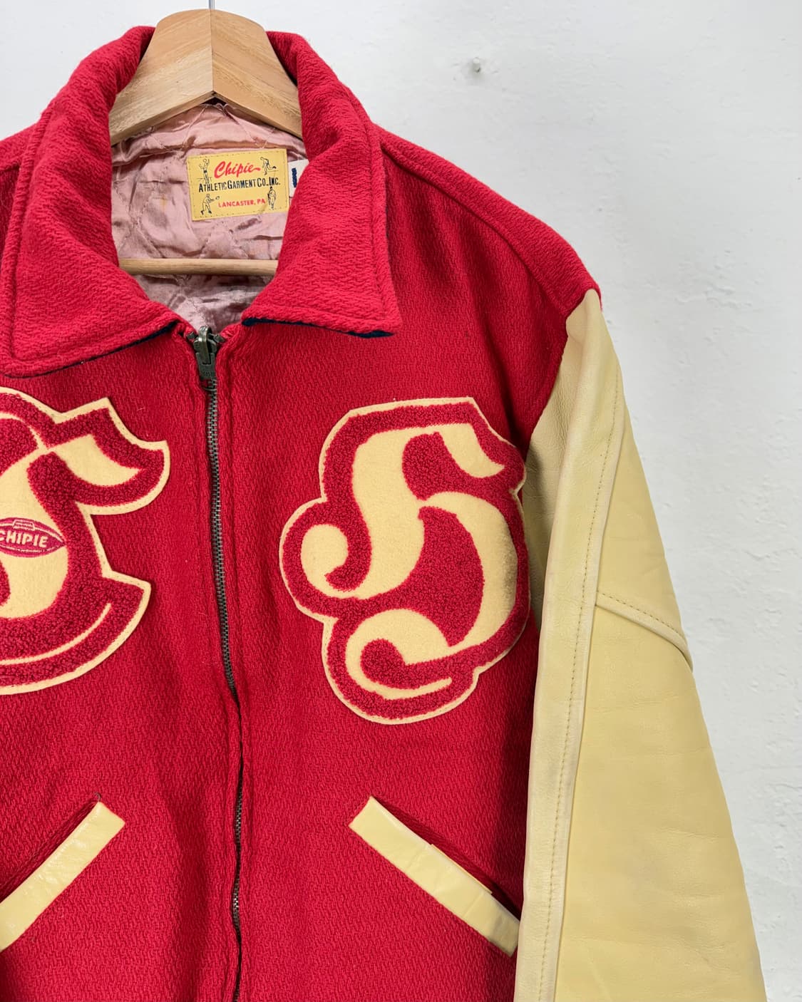 치피 칠리 메이우드 리얼 레더 바시티 자켓 상품이미지3