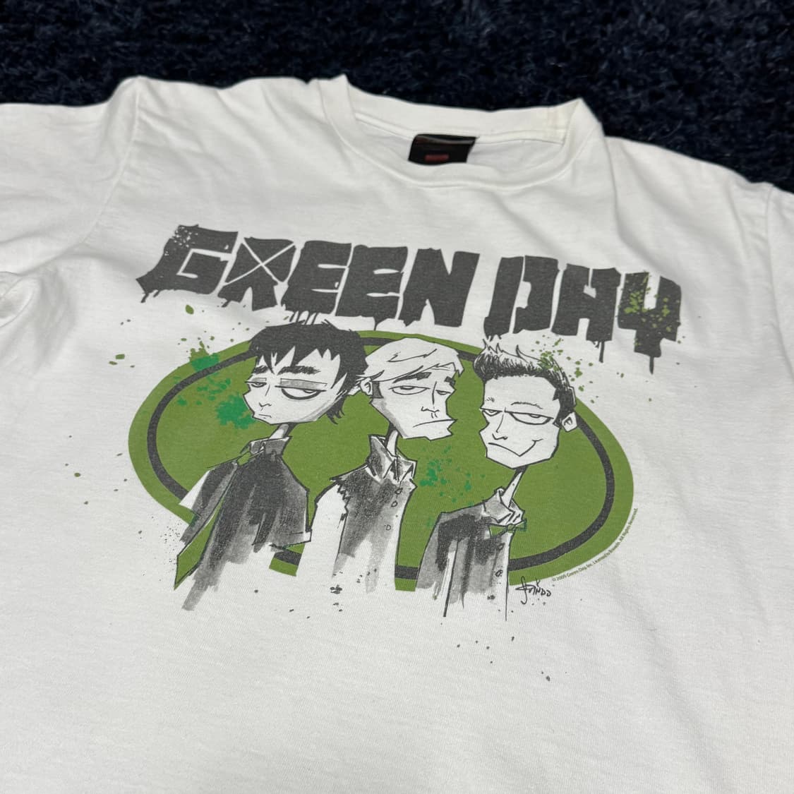 2009년도 vintage 그린데이 t-shirt 상품이미지2