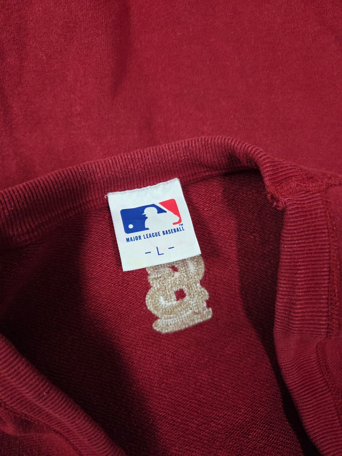 MLB 버건디 체인 스티치 맨투맨 티셔츠 상품이미지8