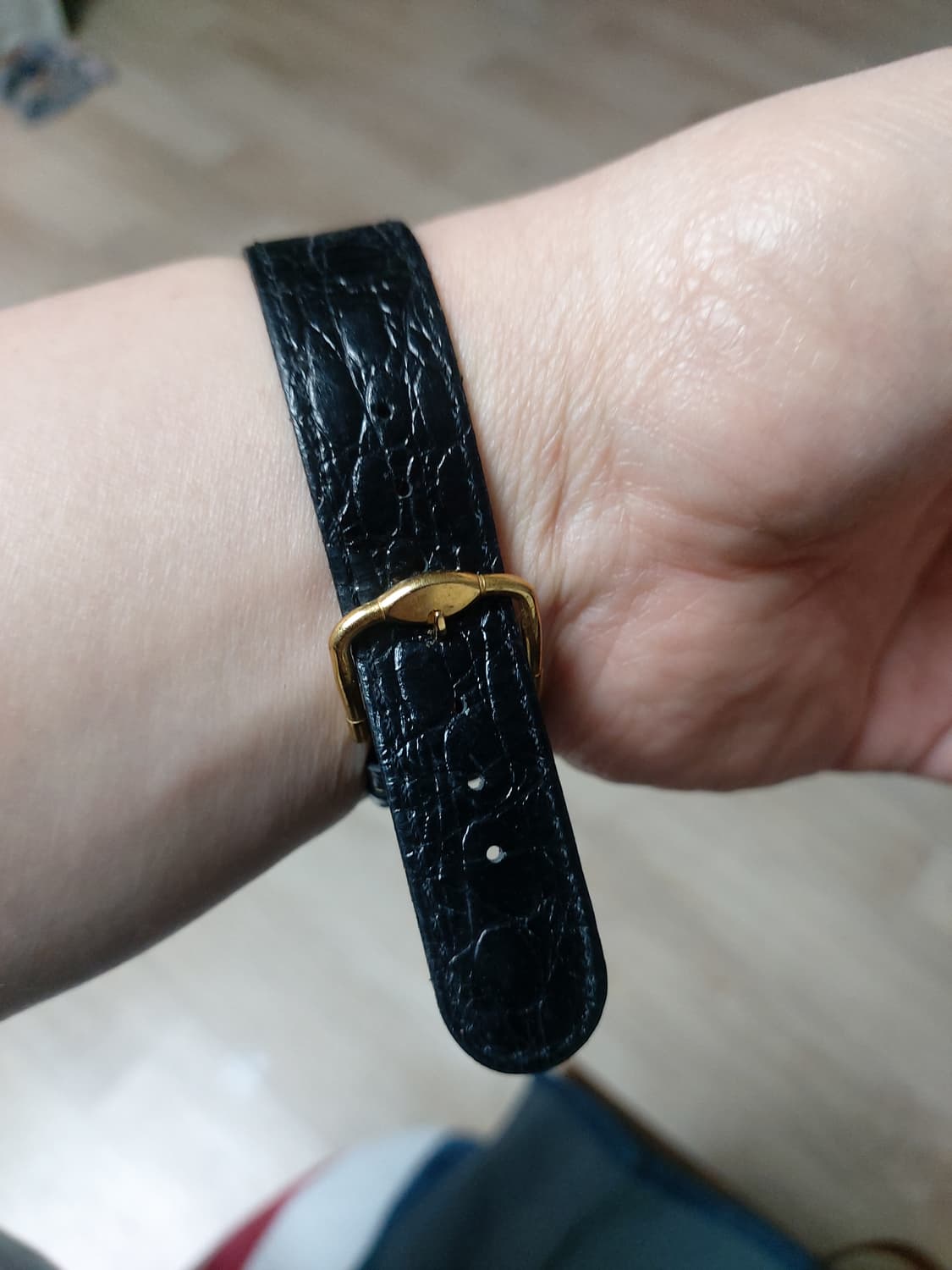 LANGS 쿼츠 금장 남성 가죽 시계 상품이미지5