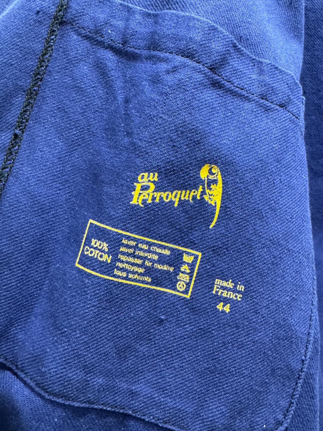 빈티지 Au Perroquet 프렌치 워크 자켓 상품이미지5