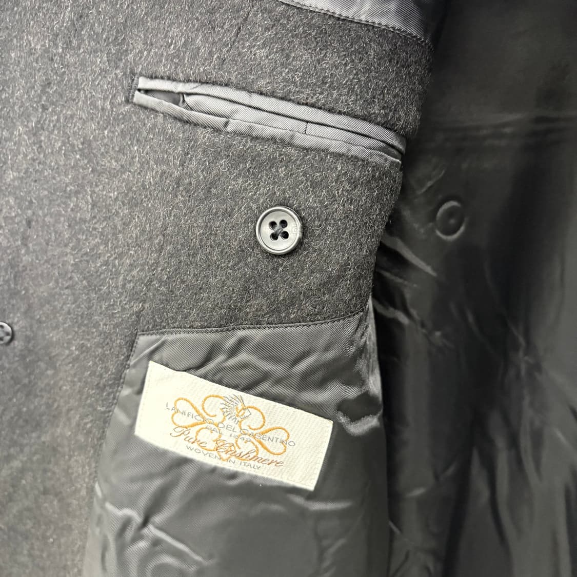 빈티지 캐시미어 100% 싱글 롱 코트 남/M 상품이미지6