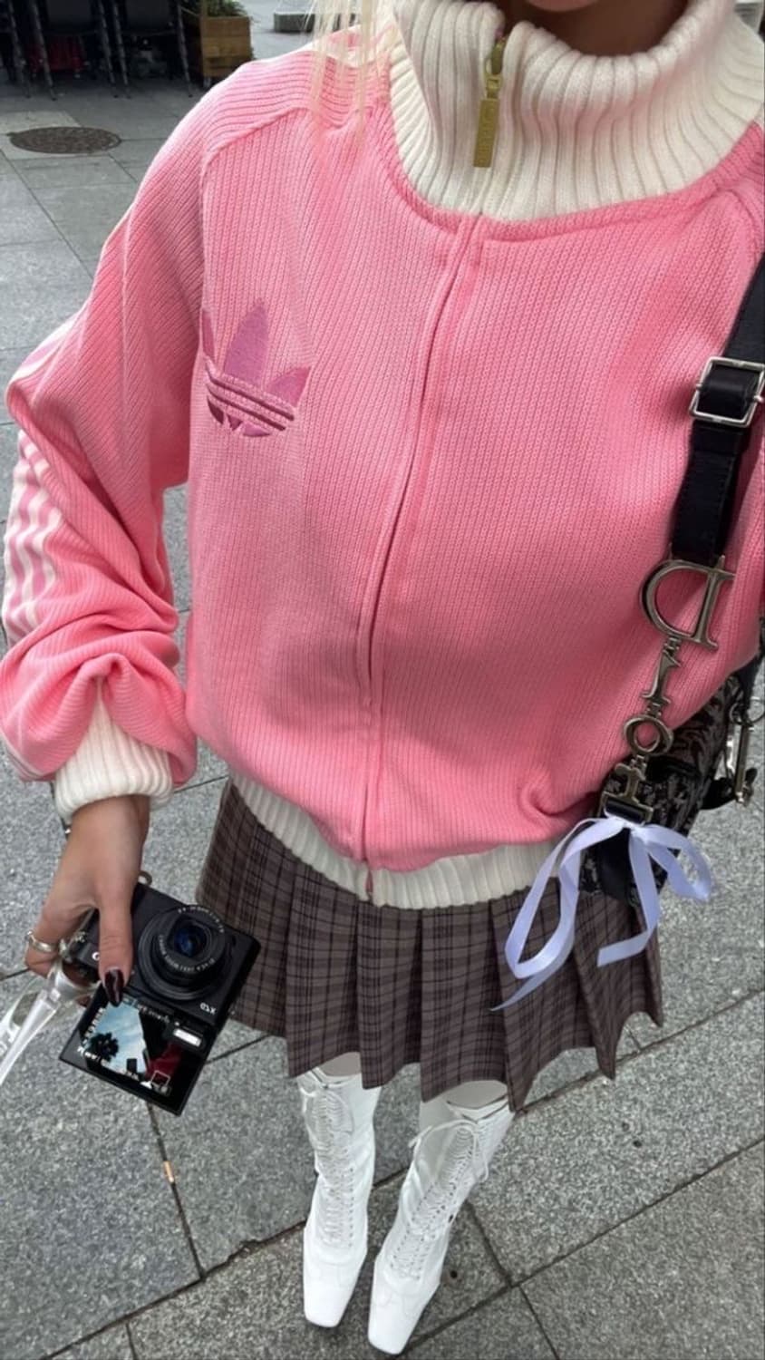 아디다스 아디컬러 70s 블루종 트랙탑 슈퍼 팝 핑크 판매합니다 상품이미지3