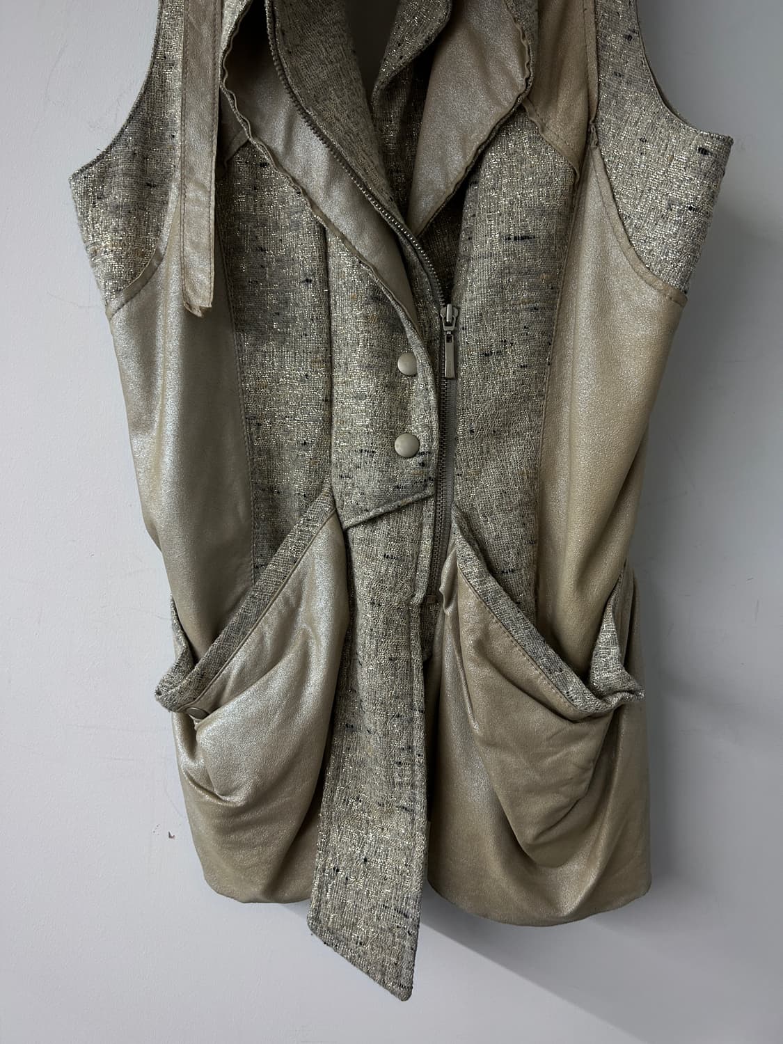 데무 트위드 드레이프 베스트 상품이미지4