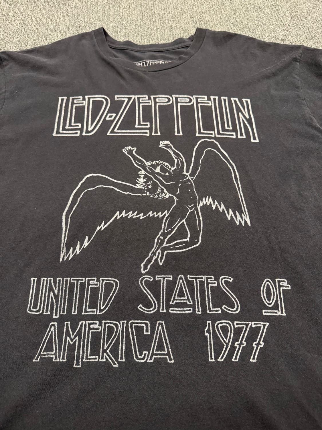 XL) 레드제플린 빈티지 프린팅 반팔 티셔츠 상품이미지3