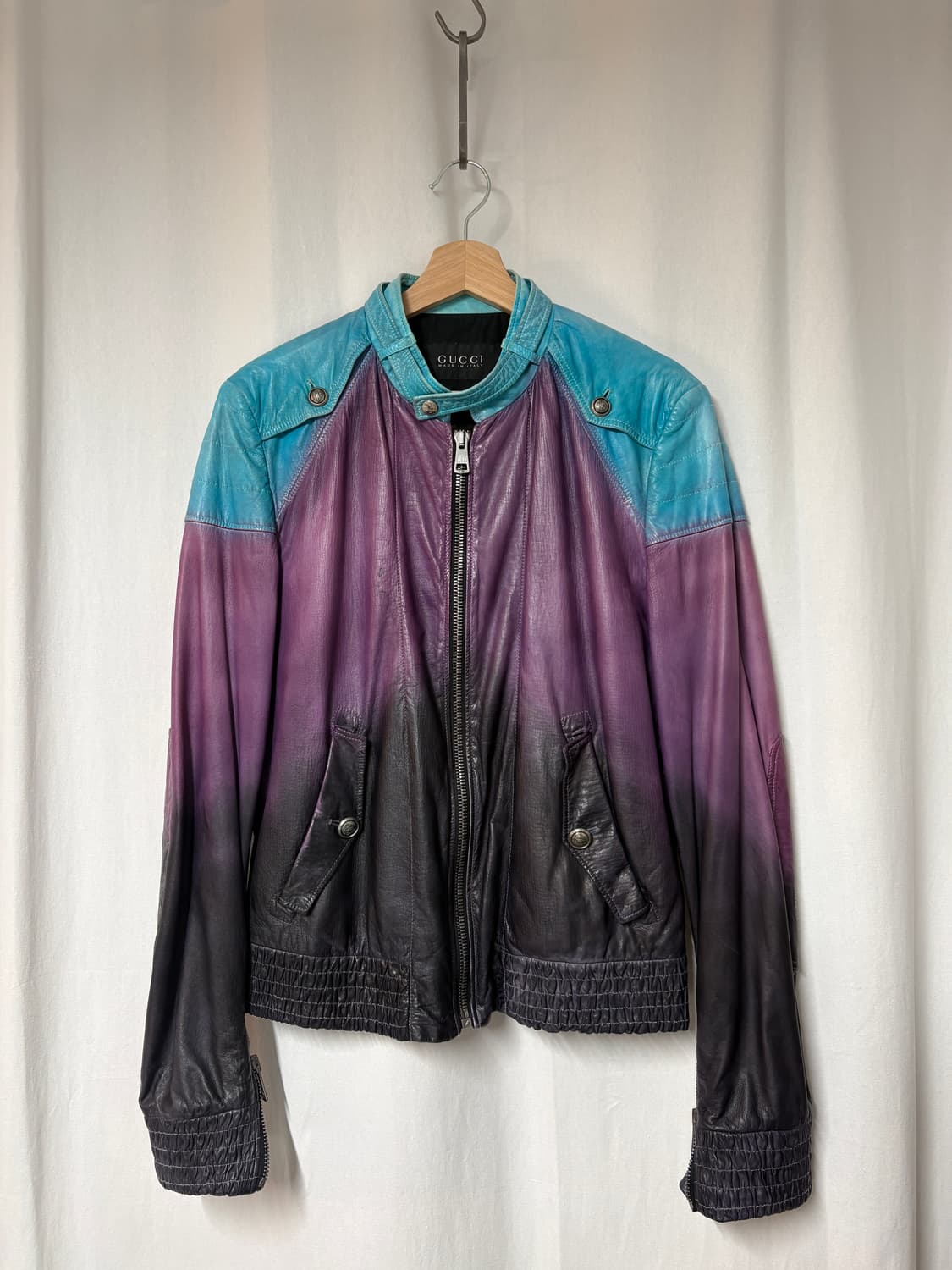 구찌 09ss 그라데이션 레더 바이커 자켓 상품이미지1