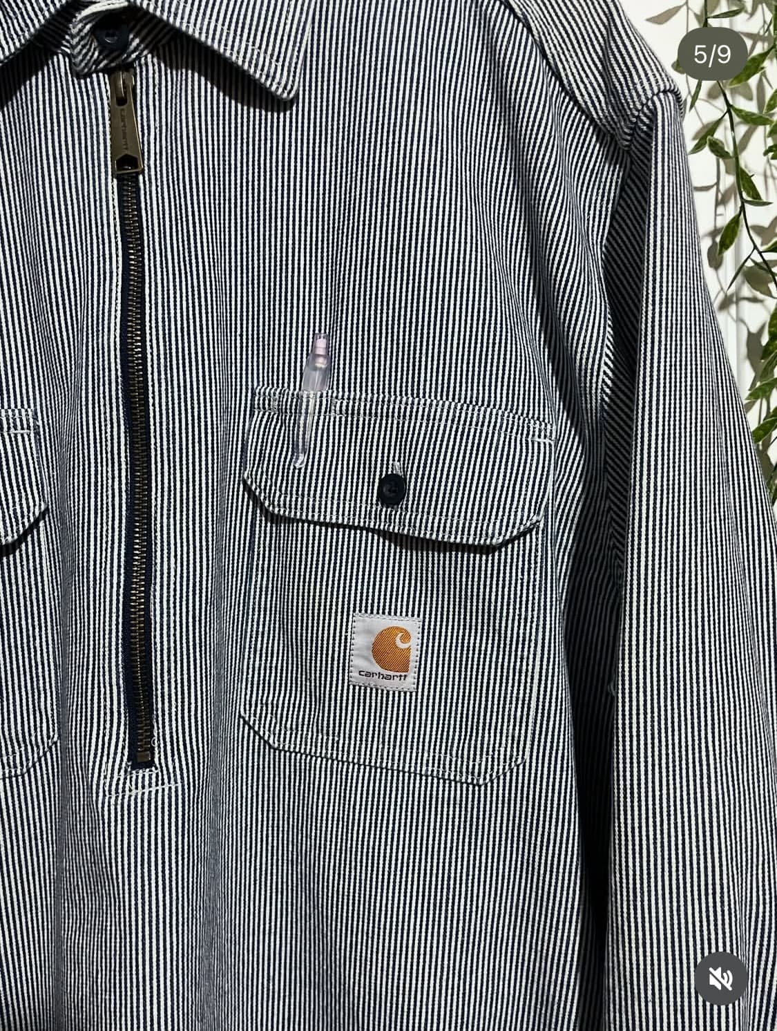 칼하트 스트라이프 하프집업 워크셔츠 상품이미지5