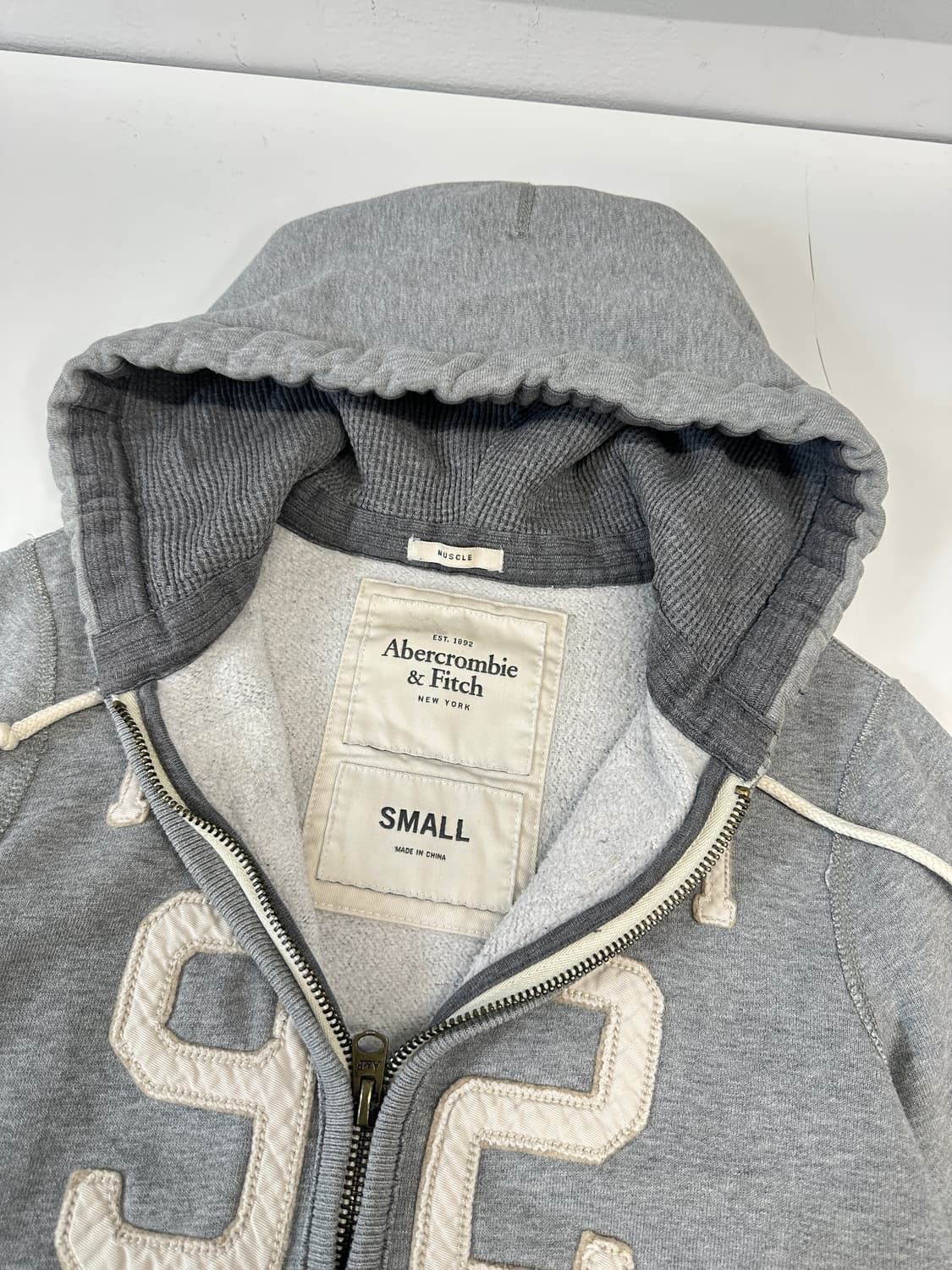 아베크롬비 스펠 후드집업 라이트그레이  상품이미지3