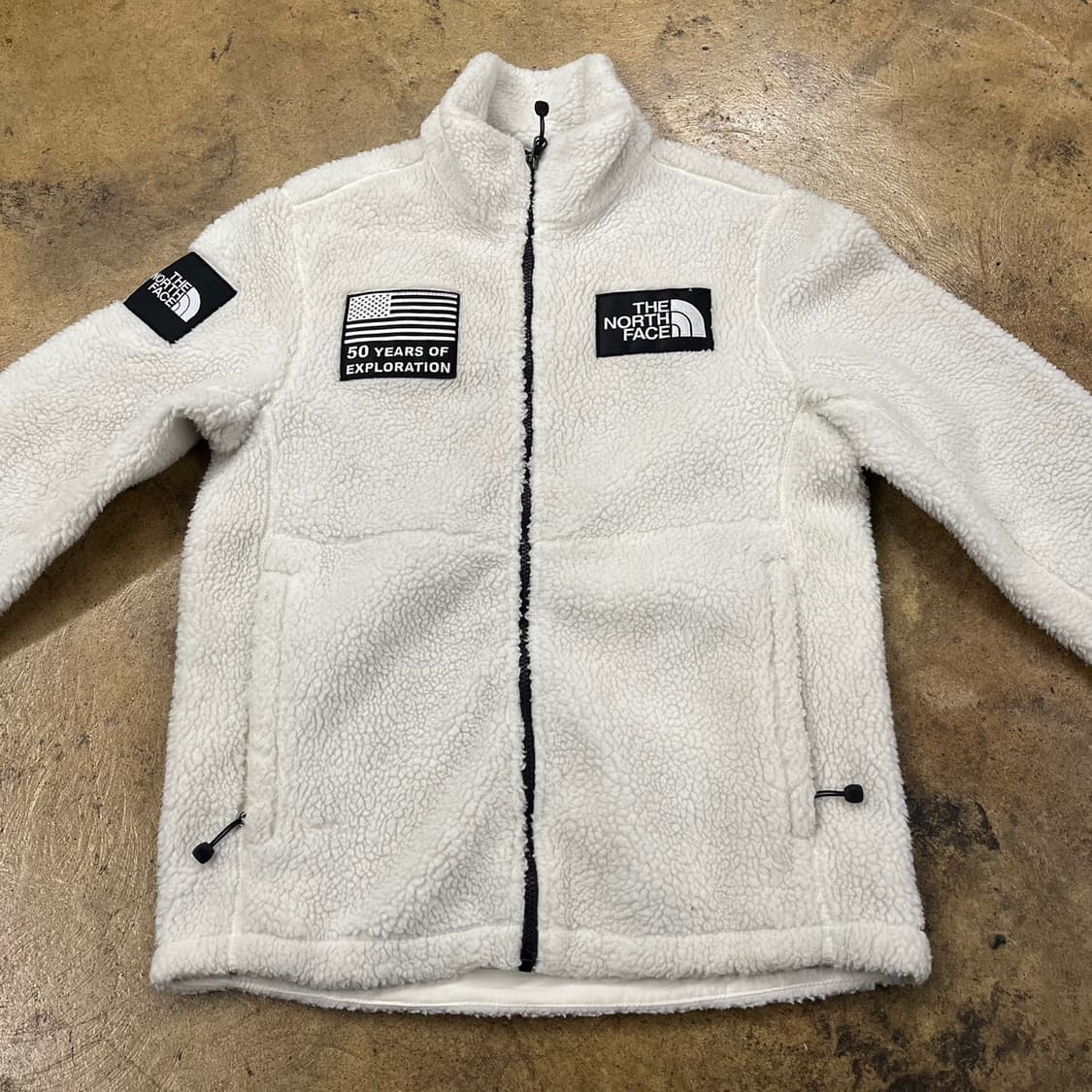 [정품/S] 노스페이스 50주년 화이트 뽀글이 플리스 b8 상품이미지3