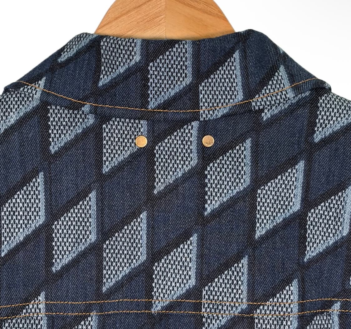 [52] 루이비통 남성 다미에 워크웨어 패디드 데님 트러커 자켓 인디고 상품이미지6