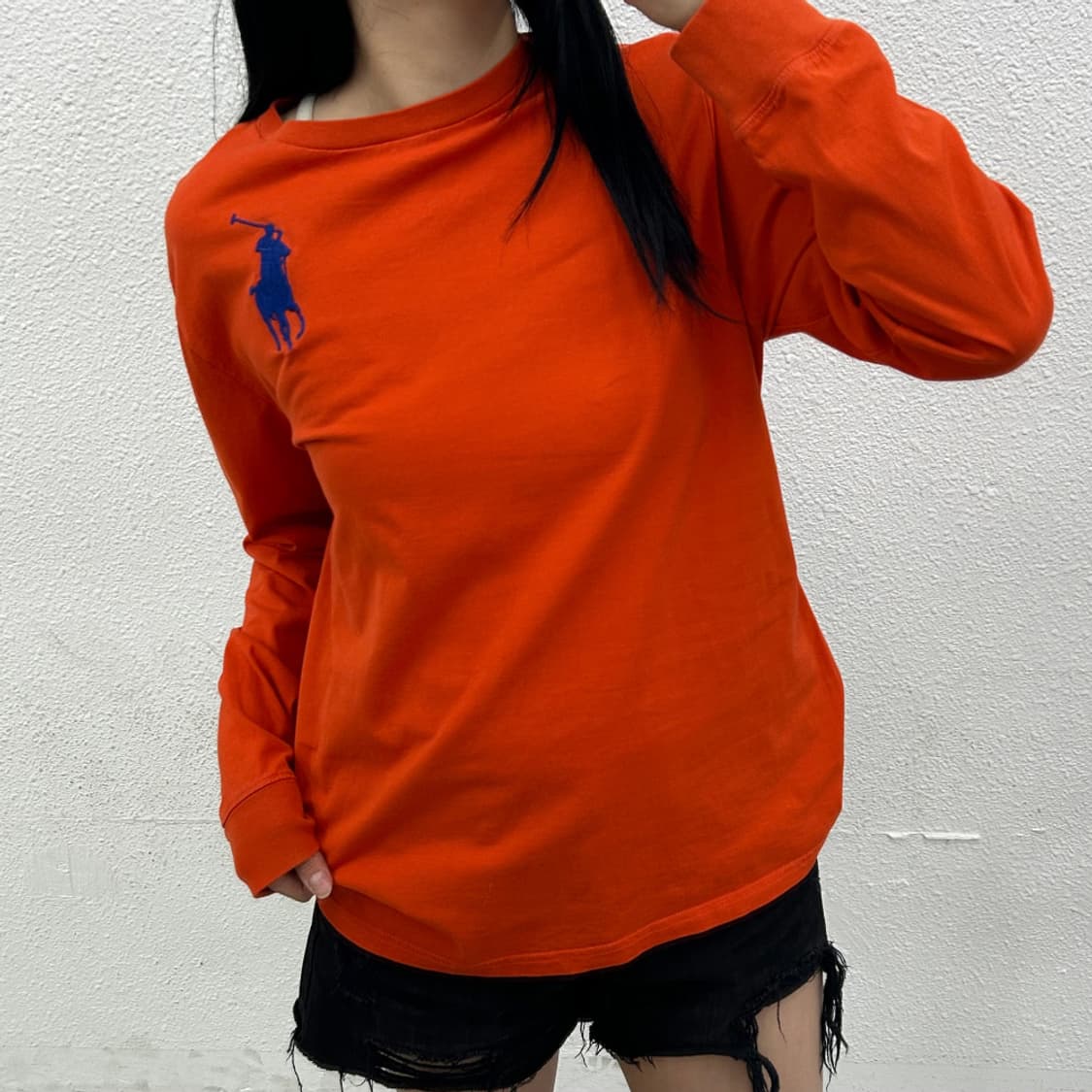 폴로 랄프로렌 네이비 빅포니 오렌지 슬리브 XL 상품이미지1