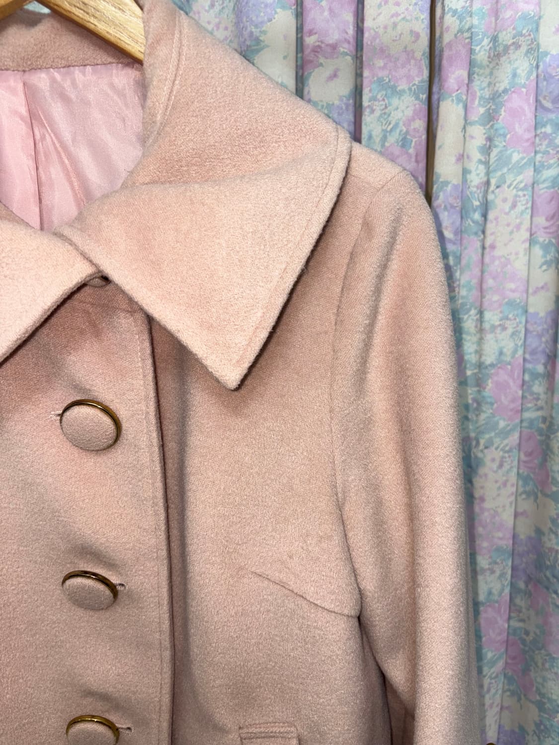 핑크 베이지 숏 코트 상품이미지10