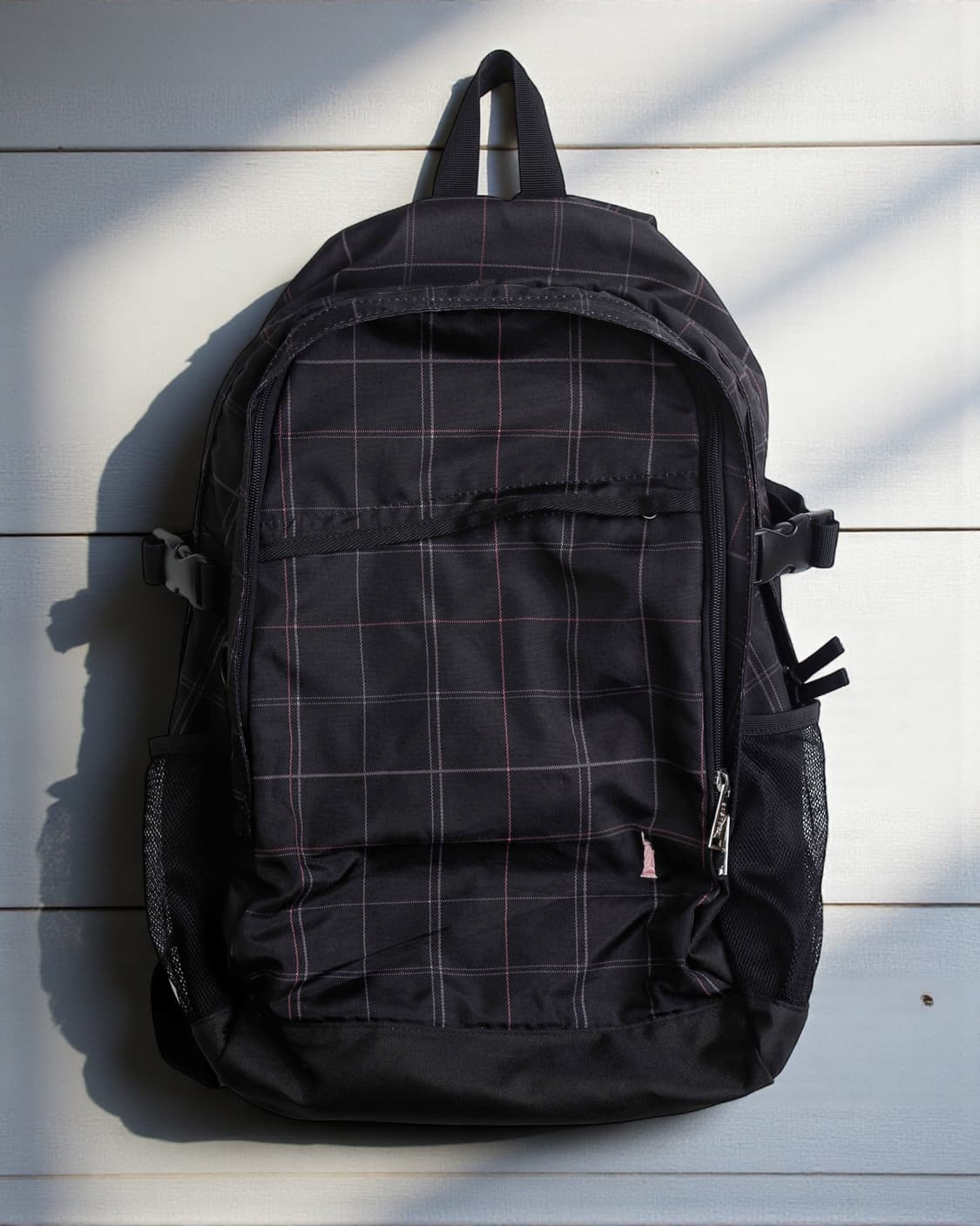 [EASTBOY] 블랙컬러 핑크 체크 백팩 상품이미지1