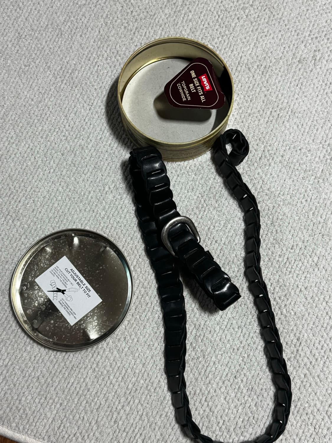 리바이스 탑그레인 홀스하이드 위빙벨트 블랙 새상품 상품이미지6