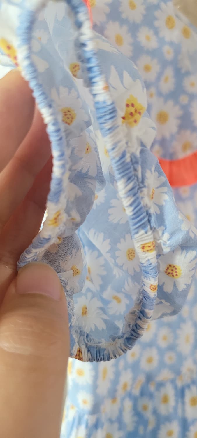 🌈키즈140사이즈🌈sfit하늘색 꽃무늬 원피스(여름용) 상품이미지4