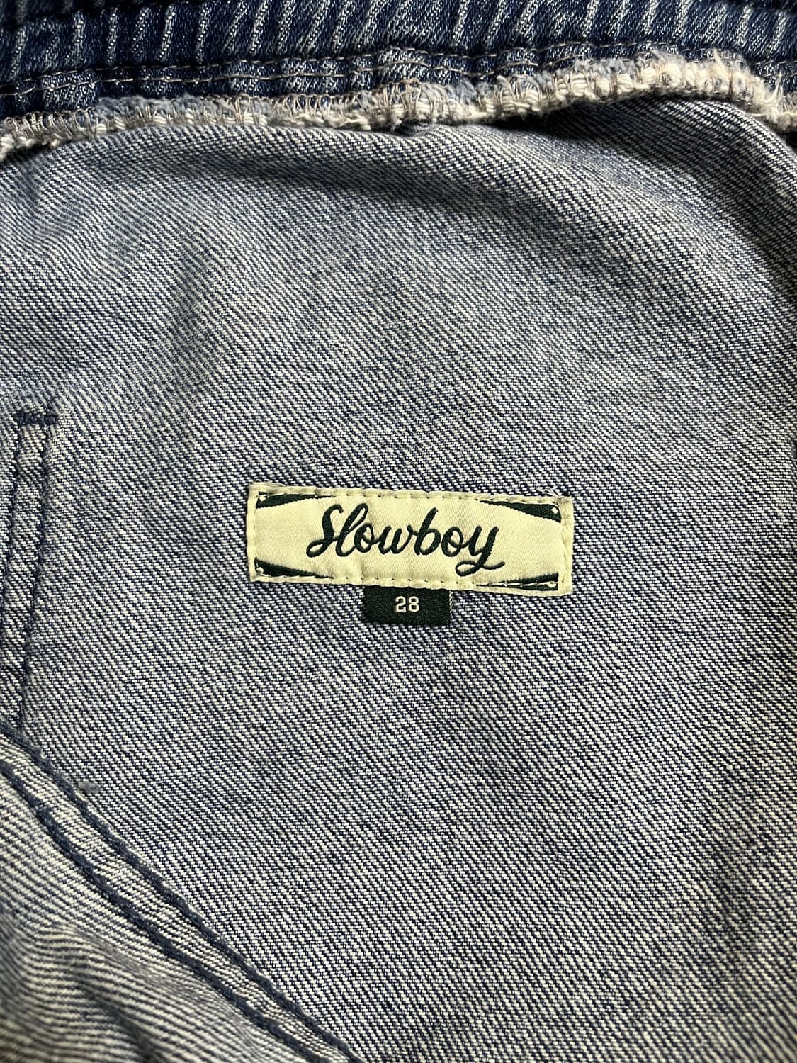 [28] 슬로우보이 와이드핏 퍼티그 밴디드 데님 팬츠 상품이미지2