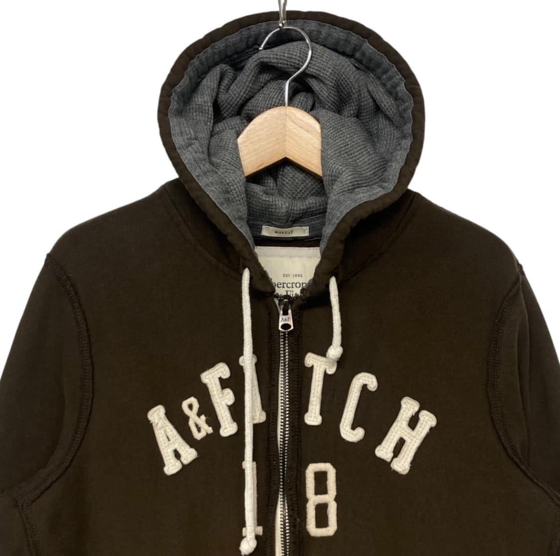 XL 빈티지 아베크롬비 후드 집업 브라운  상품이미지2
