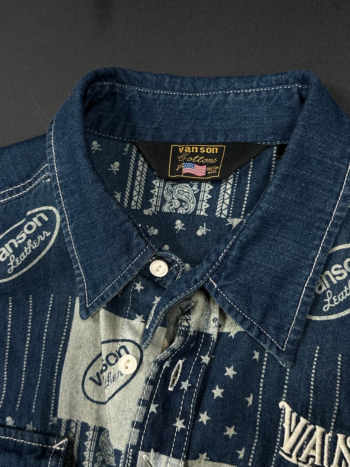 벤슨 패치워크 데님 셔츠 상품이미지5