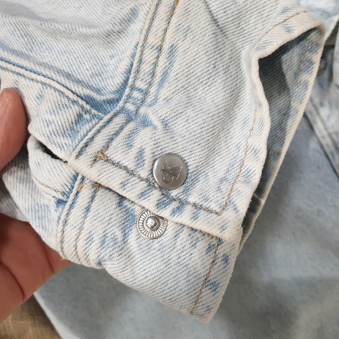 캘빈클라인 여성 블리치 데님 셔츠 자켓 S 상품이미지7