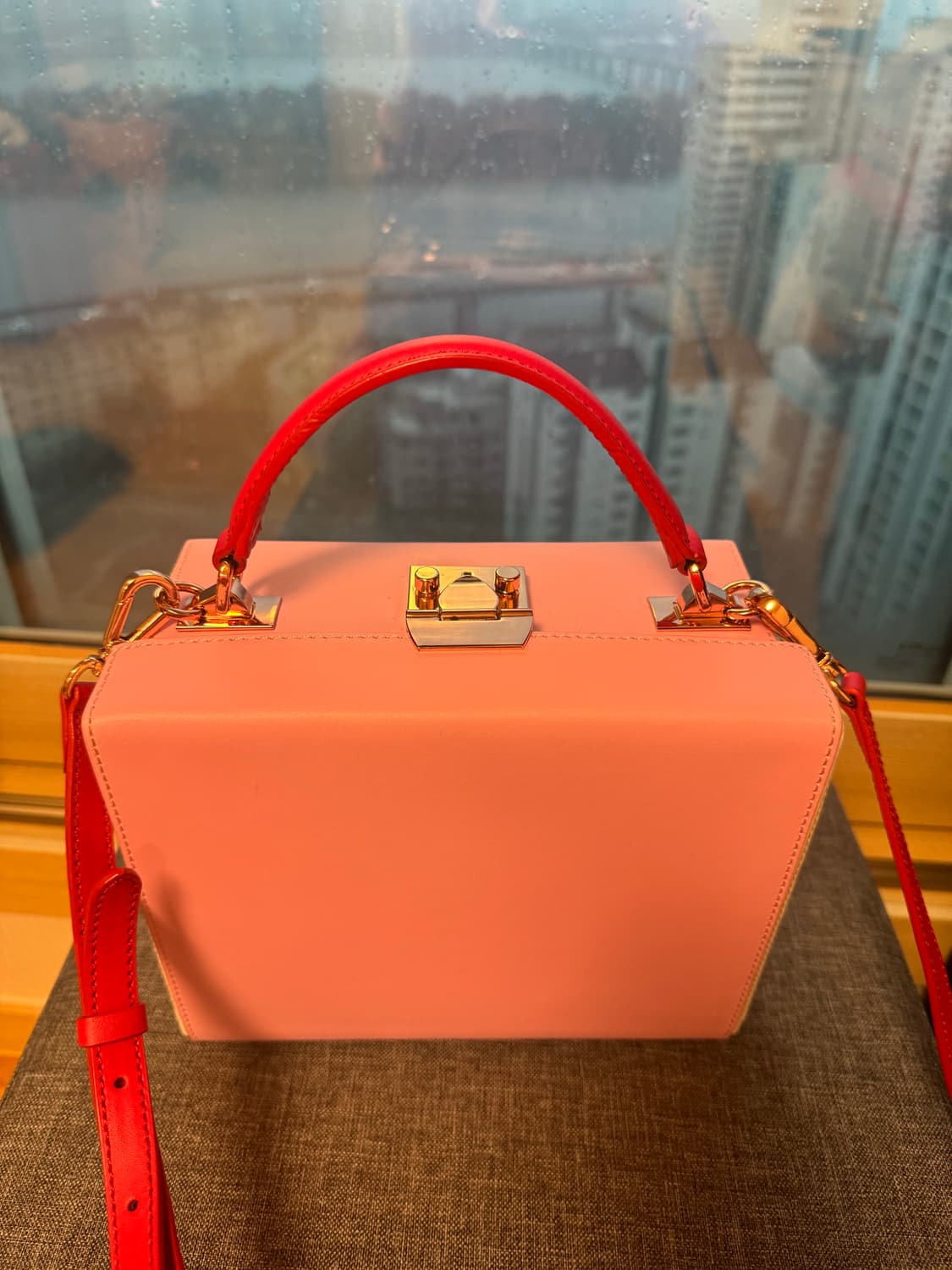 옷집사 드부백 이혜영 기은세 크로스 탑핸들 숄더백 핑크 상품이미지6