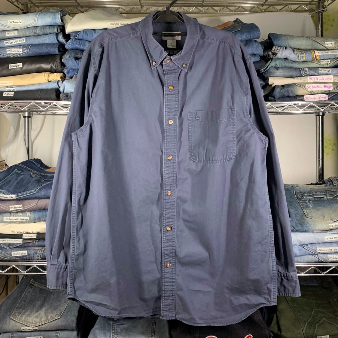 [L] 칼하트 워크셔츠 다크네이비 상품이미지2