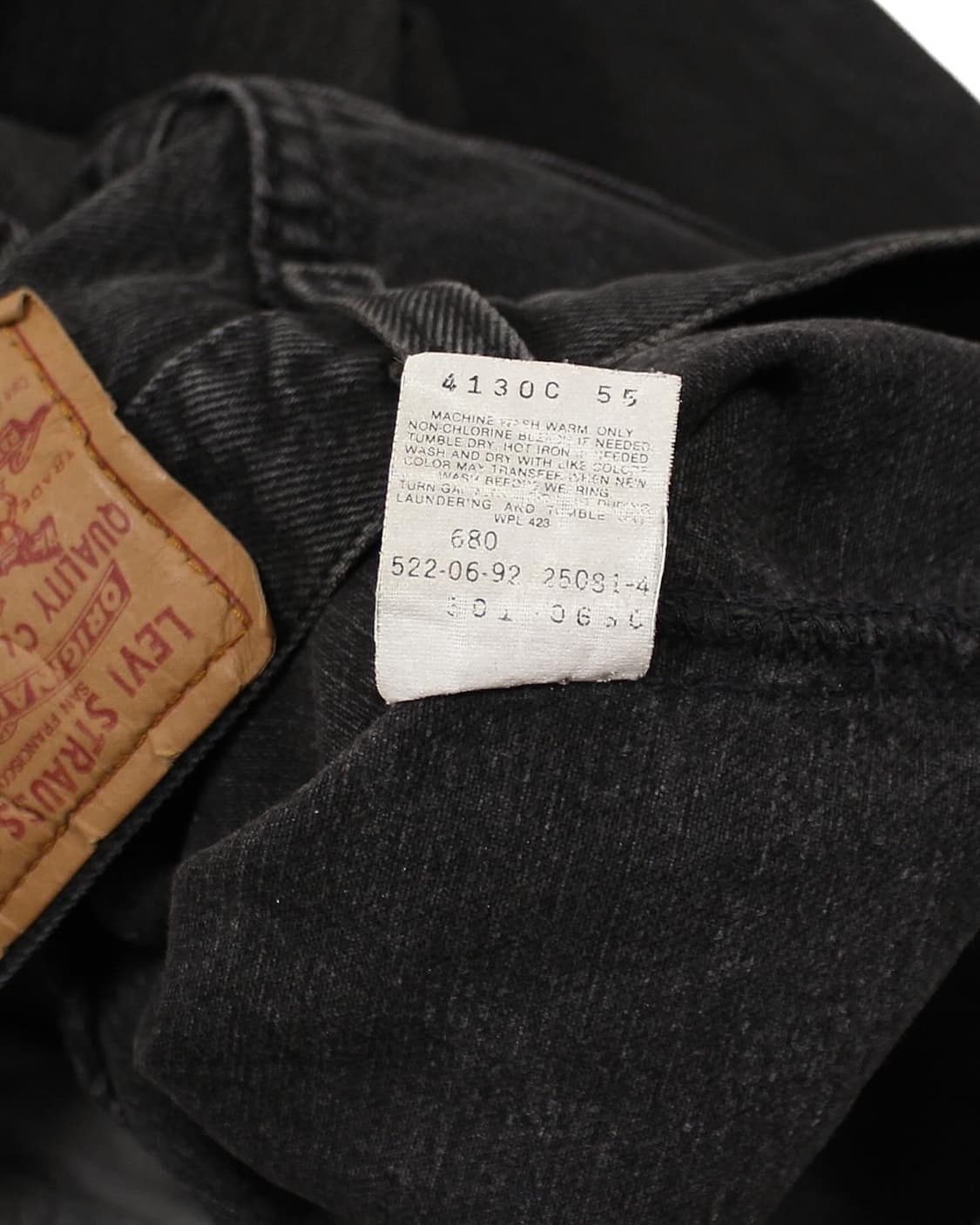 1992 USA 리바이스 501 블랙 데님 팬츠 빈티지 상품이미지5