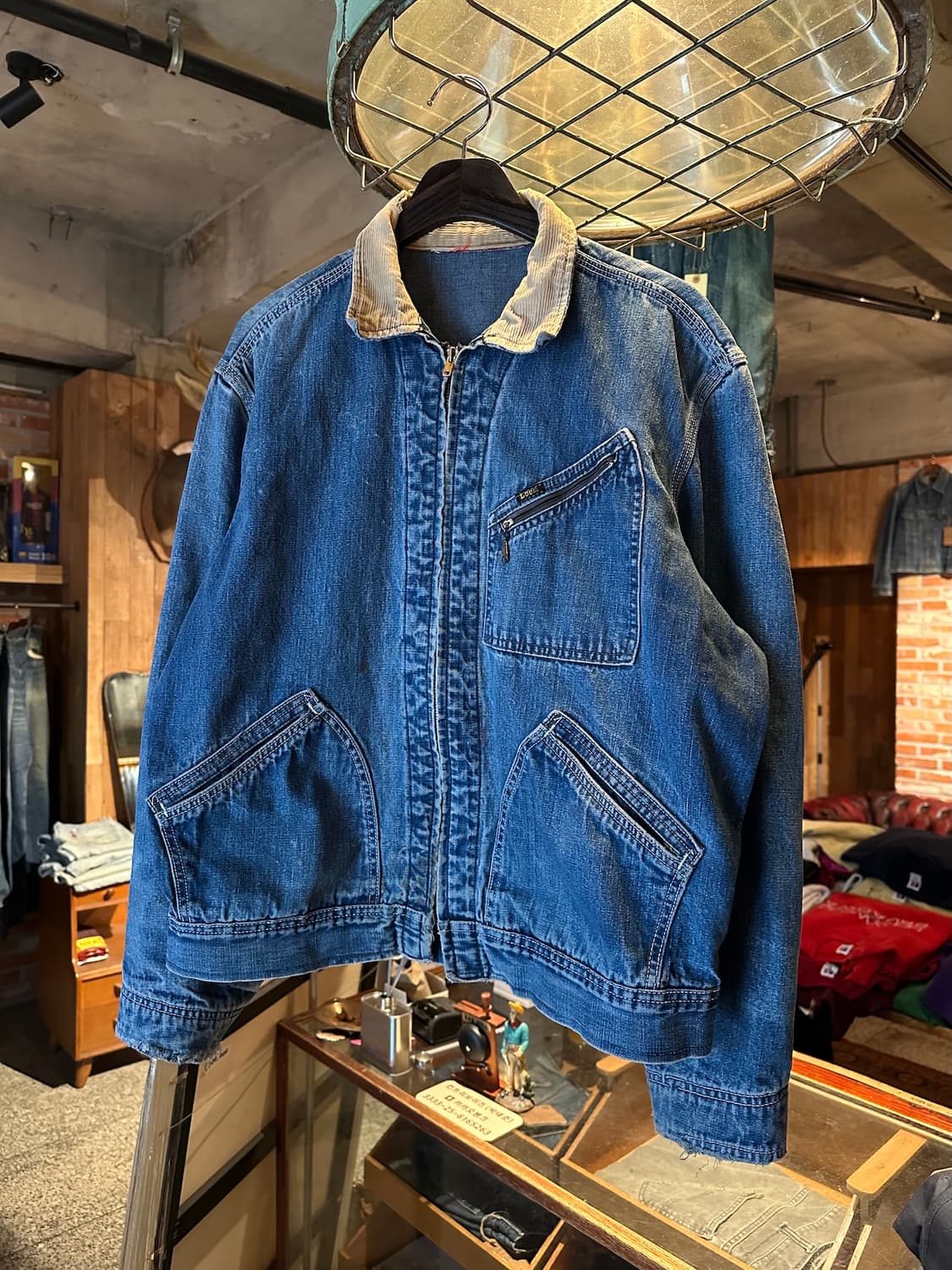 70s USA LEE 빈티지 리 191-LB 데님 워크 자켓 상품이미지2