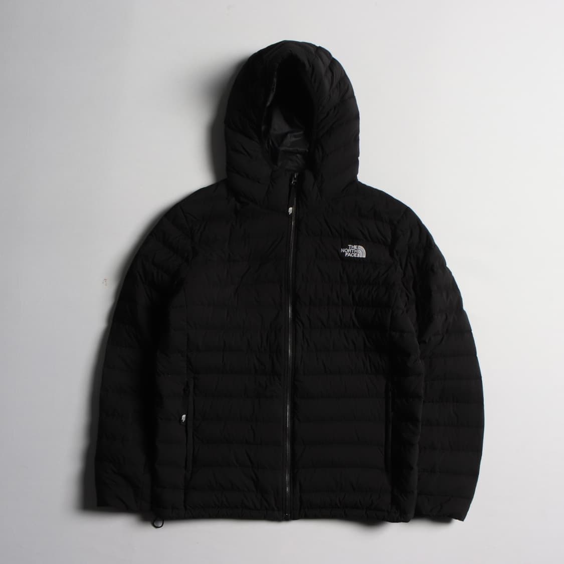 노스페이스 구스 다운 블랙 후드 경량 패딩 상품이미지1