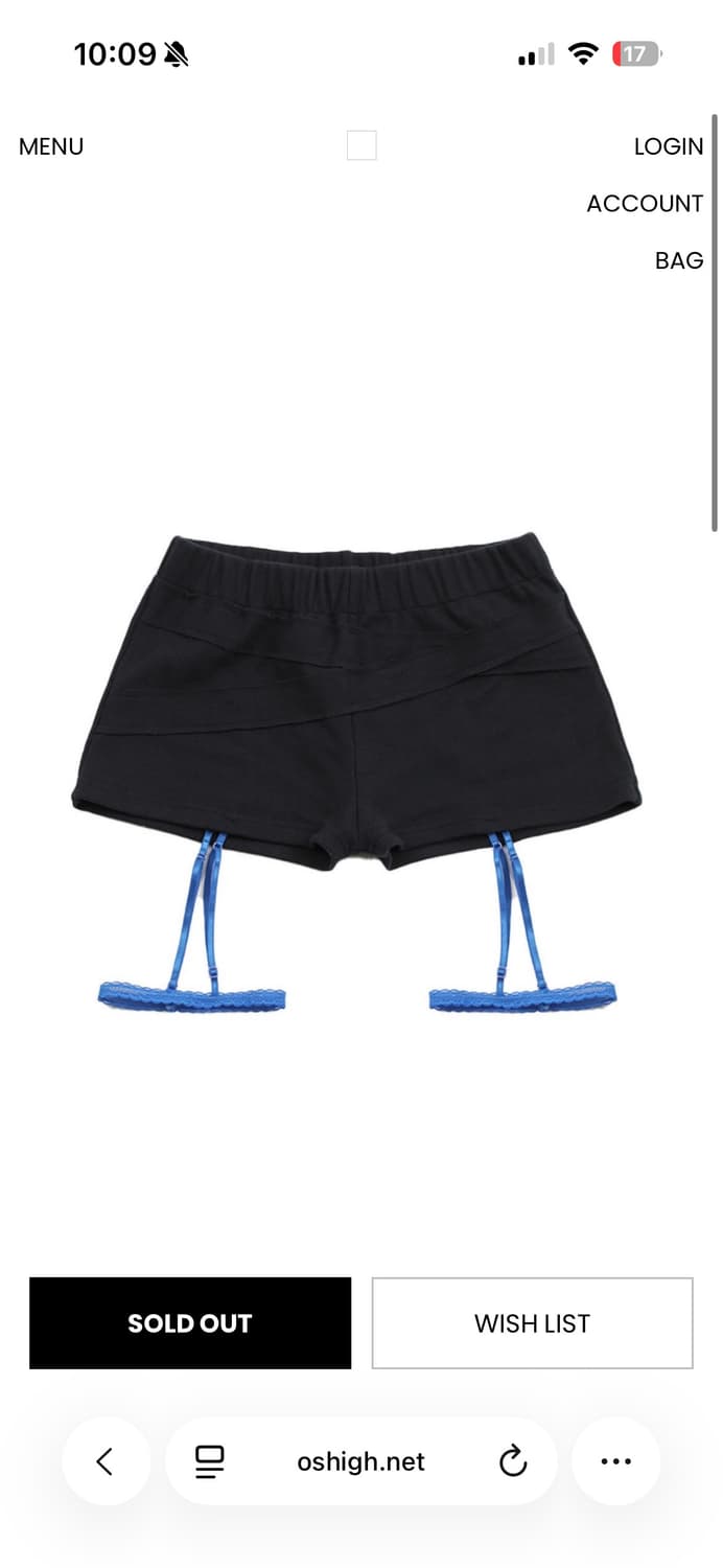 오스하이 Bandage Garter Shorts Navy 상품이미지1