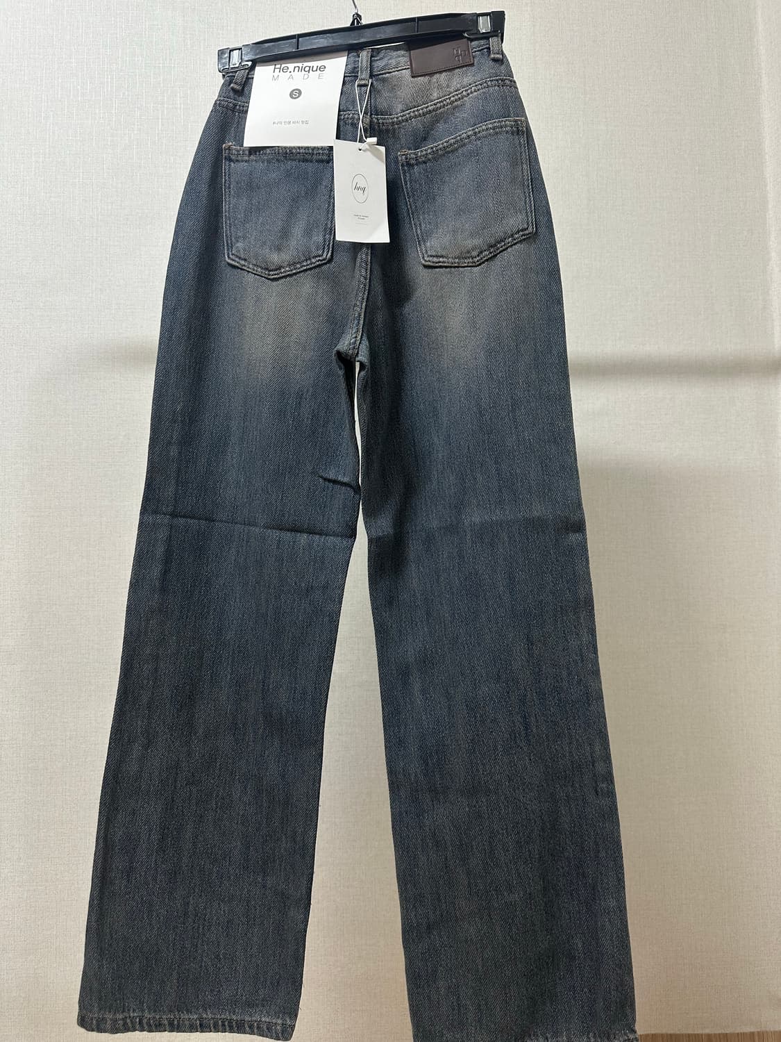 (새상품) 히니크 빈티지 워싱 와이드 데님 상품이미지5