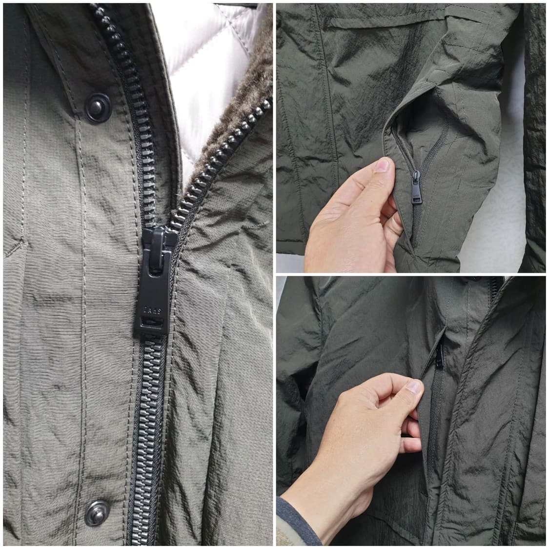 [남105] 닥스 경량패딩자켓 카키 상품이미지5