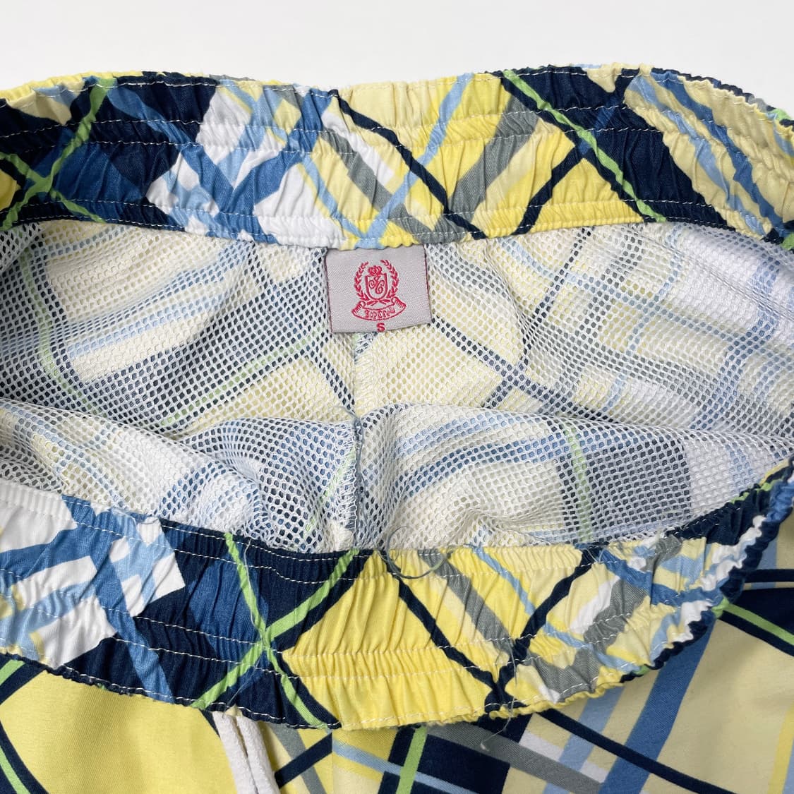 빈티지 옐로우 체크 수영복 반바지 핫팬츠 S 상품이미지3