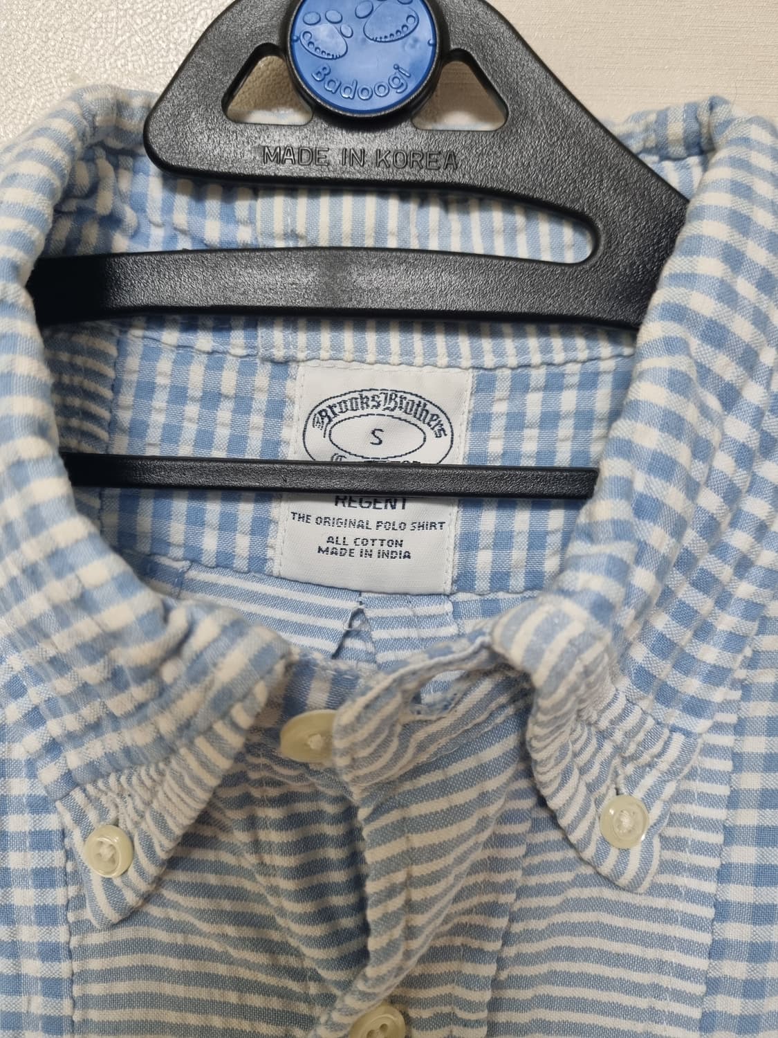 브룩스 브라더스 패치워크 체크 셔츠 리젠트핏 S 상품이미지2