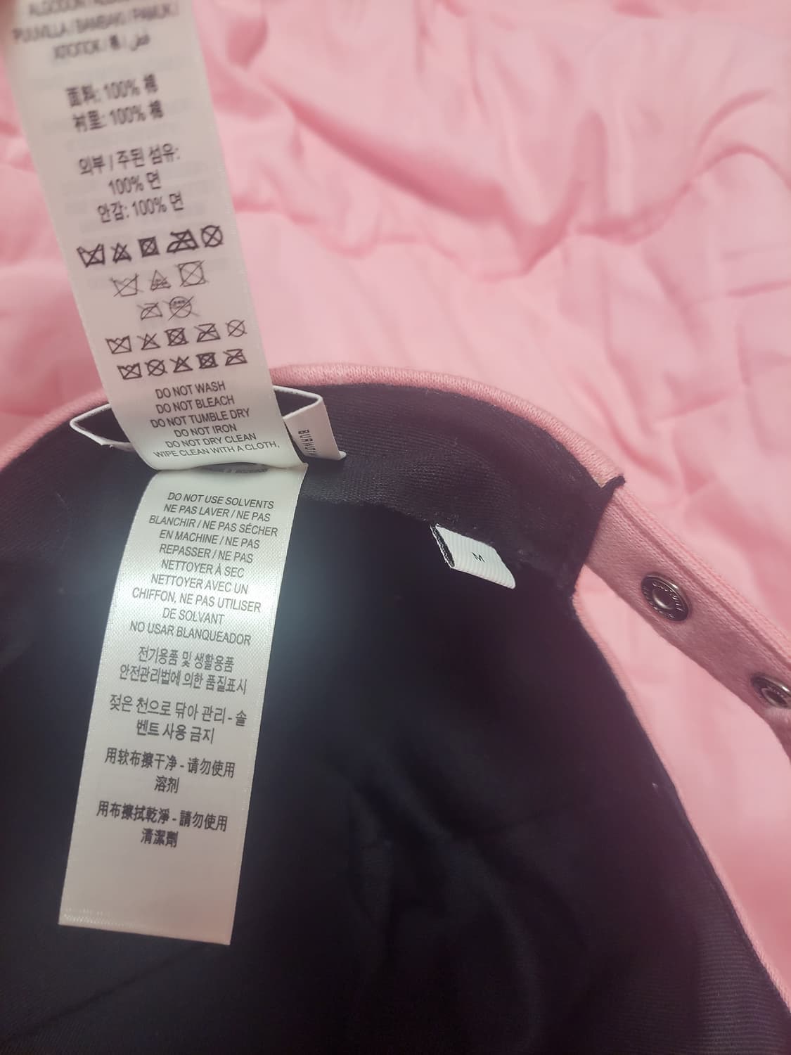 정품)급처상태좋음!버버리 로고 핑크 볼캡 야구 모자 남녀공용 M사이즈 상품이미지6