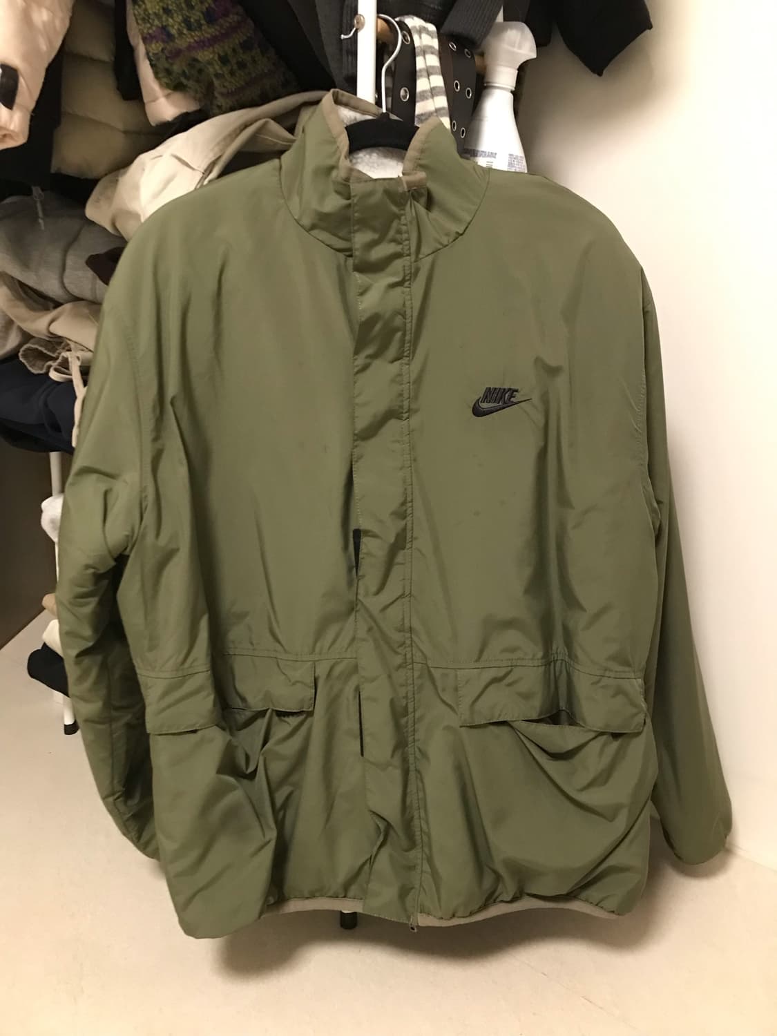 나이키 클럽+플리스 리버시블 윈터라이즈드 풀 집 올리브 상품이미지1